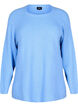 Knitted blouse with round neck, Della R. Blue Mel., Packshot image number 0