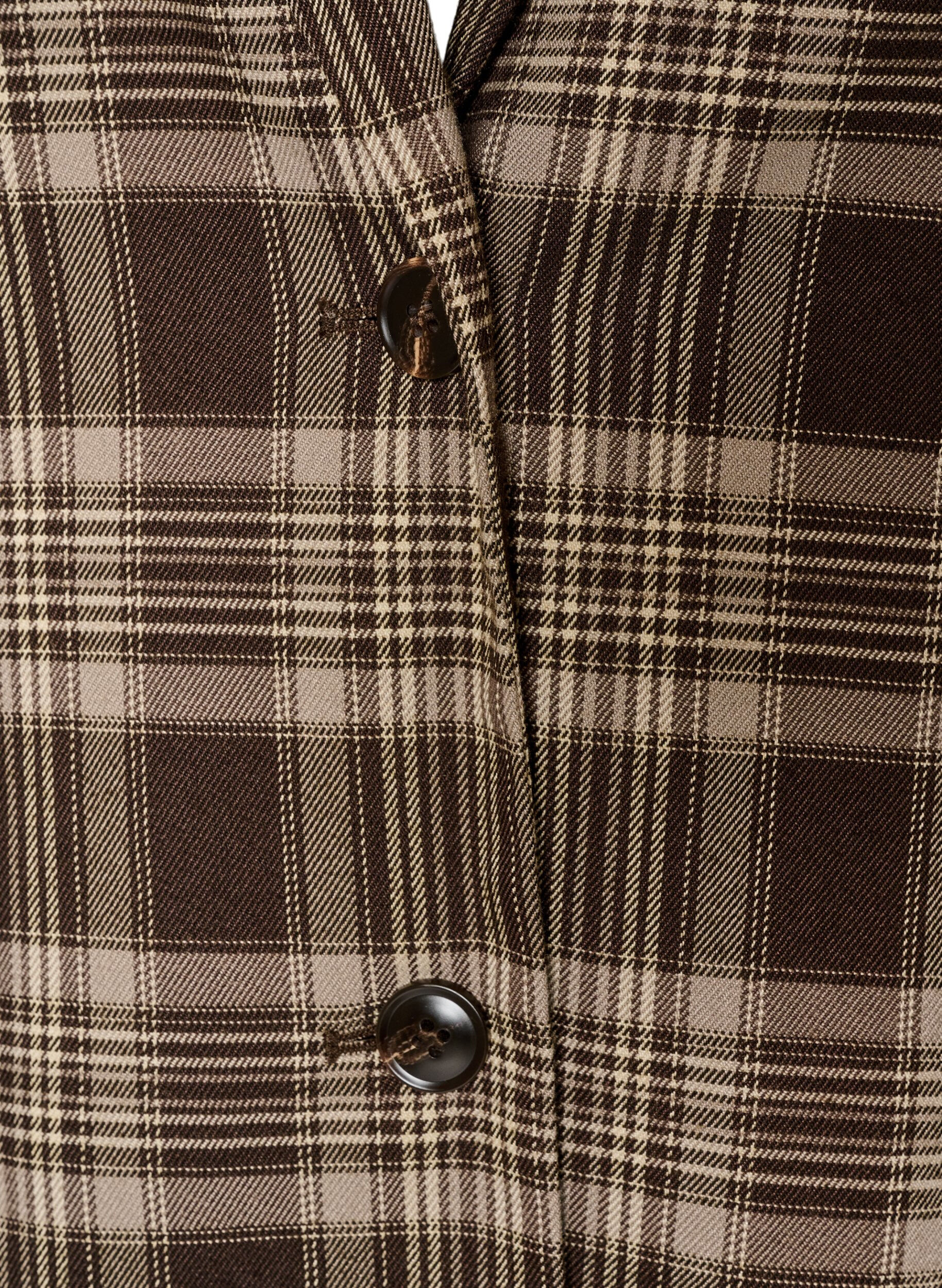 ZizzifashionChecked blazer with pockets and back vent, Brown, Packshot image number 2