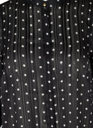 Printed shirt with 3/4 sleeves, Black Dot, Packshot image number 2