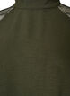 Blouse with short lace sleeves and high neck, Green, Packshot image number 2