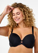Moulded bra with cross detail, Black, Model image number 3