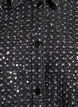 Denim dress with sequins and 3/4 sleeves, Black, Packshot image number 2