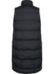 Long vest with pockets and two-way zipper, Black, Packshot image number 1