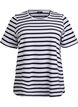 Striped T-shirt in organic cotton, Black, Packshot image number 0