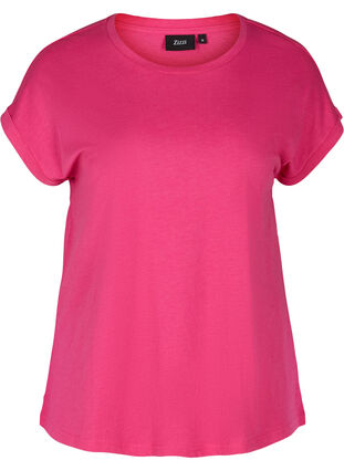 Cotton mix t-shirt, Fuchsia Purple Mel., Packshot image number 0