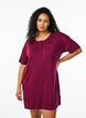 Short-sleeved nightgown in viscose, Fig, Model image number 0