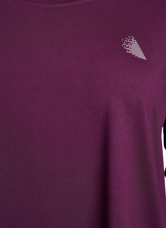 Sports top with 3/4 sleeves, Purple, Packshot image number 2