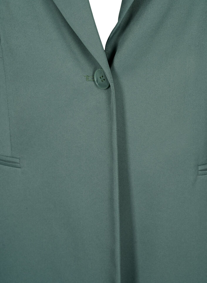 FLASH - Simple blazer with button, Green, Packshot image number 2