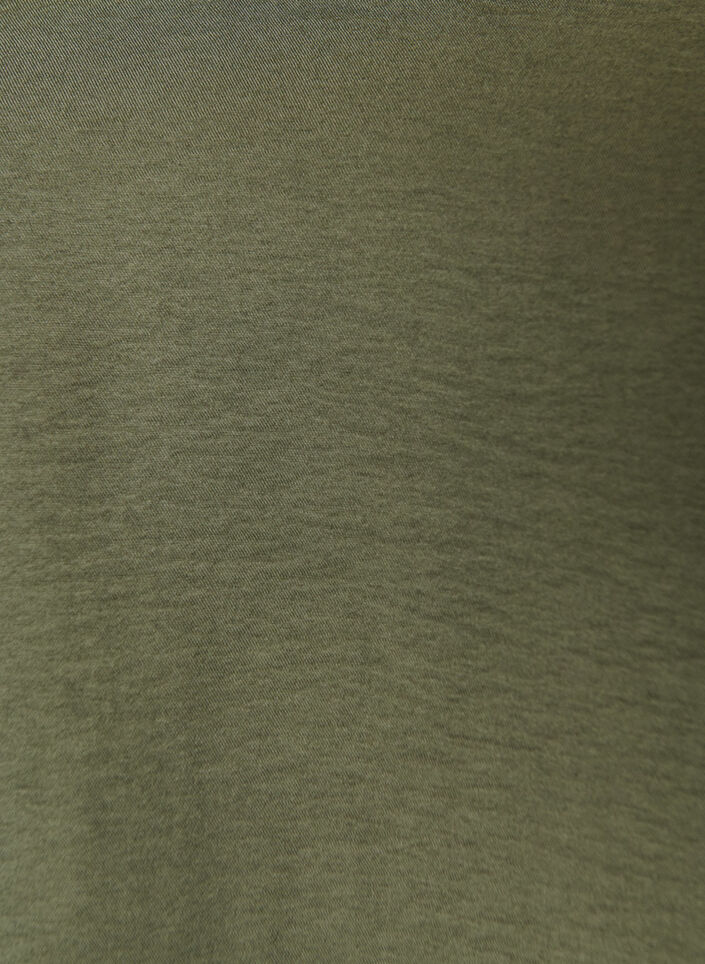 Tunic with balloon sleeves and a V-neck, Green, Packshot image number 2