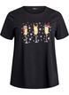 Christmas t-shirt in organic cotton, Black, Packshot image number 0