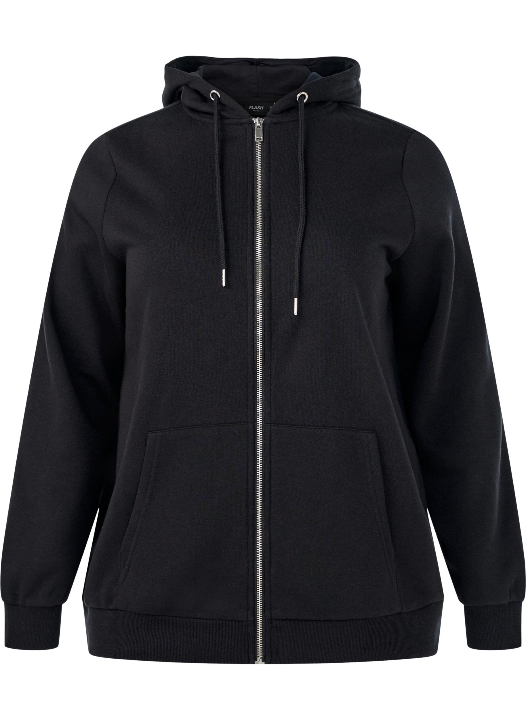 Zipped sweat hoodie with pockets