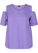 Short sleeved blouse in viscose, Passion Flower, Packshot image number 0