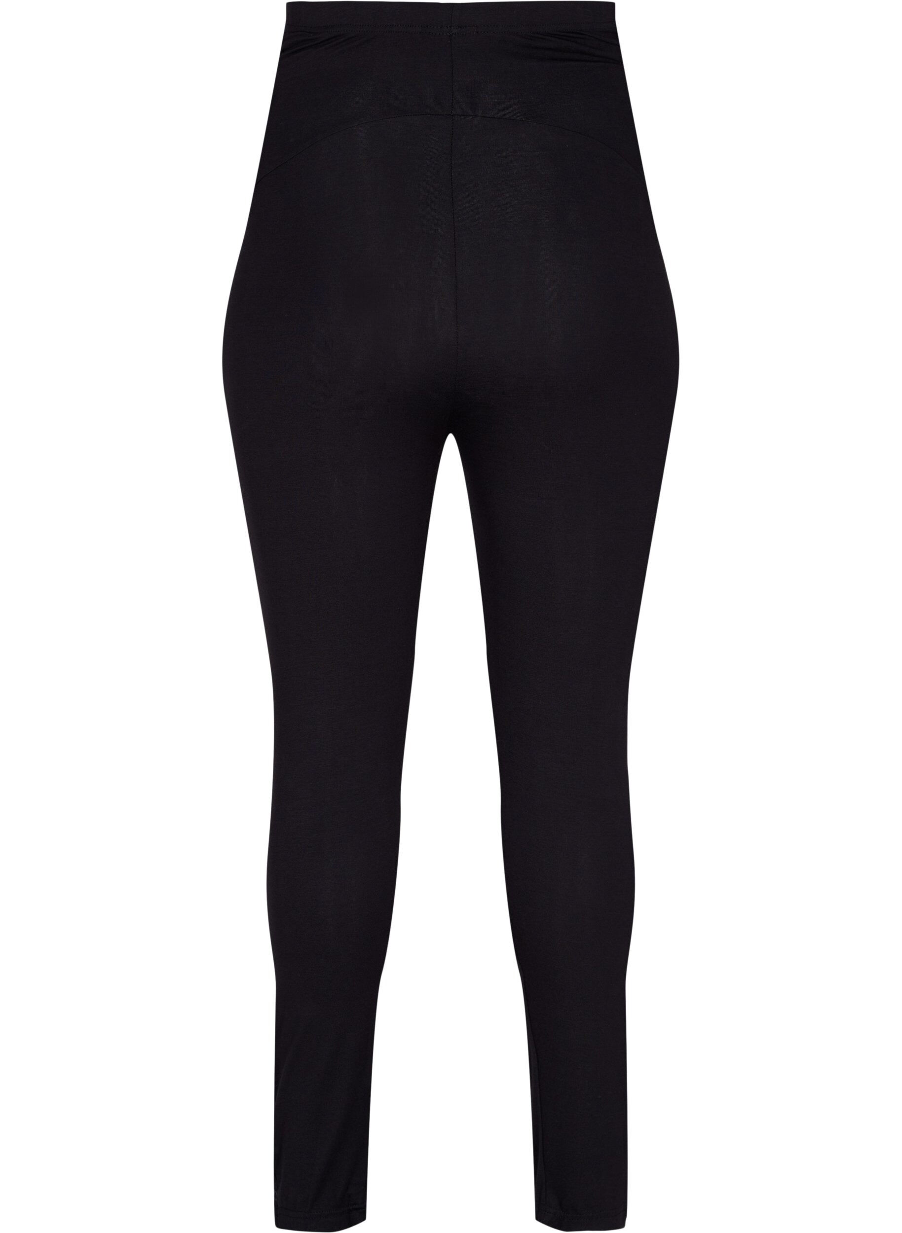 Zizzifashion Pregnancy leggings in viscose with buttons, Black, Packshot image number 1