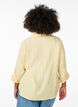 Shirt in linen and viscose with 3/4 sleeves, Yellow, Model image number 2