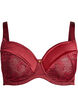 Full coverage bra in shiny microfibre, Dark Bordeaux, Packshot image number 0
