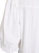 Blouse in linen and viscose with 1/2 sleeves, White, Packshot image number 3