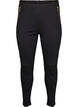 Viscose leggings with zipper detail, Black, Packshot image number 0