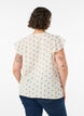 Sleeveless blouse with crochet trim and ruffle detail, Beige, Model image number 2