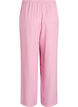 Loose seersucker pyjama trousers with high waist, Pink, Packshot image number 1