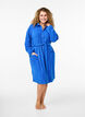 Morning robe with zipper and hood, Blue, Model image number 1
