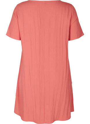 Short-sleeved viscose dress with pockets, Faded Rose, Packshot image number 1