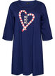 Nightdress in organic cotton with Christmas motif, Blue, Packshot image number 0