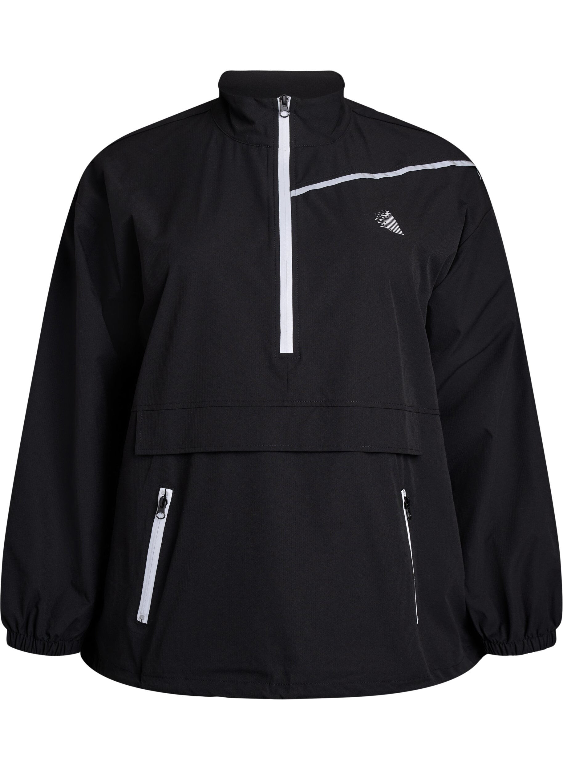 Sporty anorak with reflective details and pockets