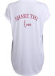 Short sleeve nightgown with text print, , Packshot image number 1