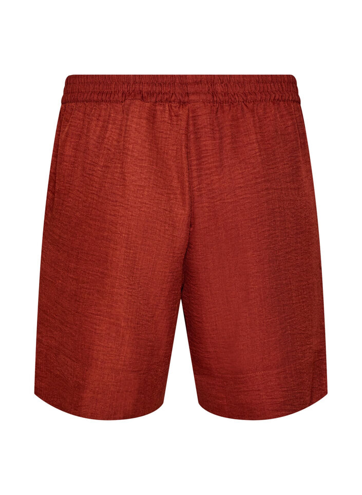 Shorts with pockets and high waist, Red, Packshot image number 1