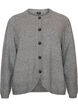 Cardigan with buttons and a rounded front, Grey, Packshot image number 0