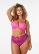 Bra with lace and moulded cups, Pink, Model image number 1