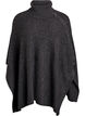 Poncho with turtleneck and button detail, Dark Grey, Packshot image number 0