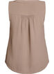 Sleeveless top with wrinkle details, Brown, Packshot image number 1