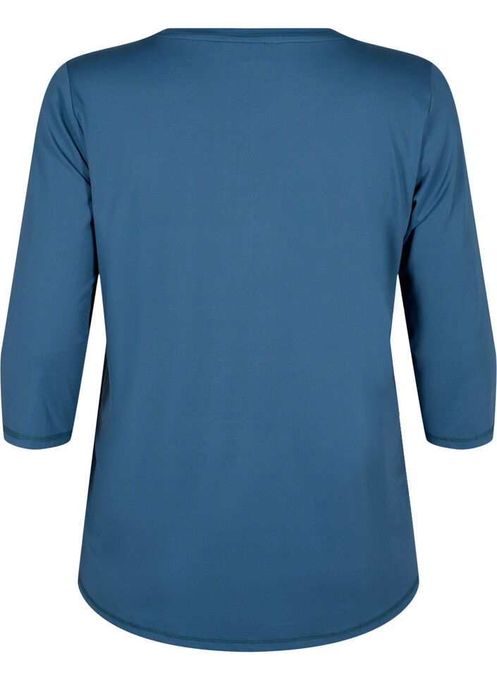 Training blouse with 3/4 sleeves, Petrol, Packshot image number 1