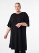 T-shirt dress in jersey with side slits, Black, Model image number 0
