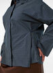 Cotton shirt with a checked pattern and concealed button fastening, Blue, Model image number 3