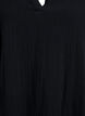 Short A-line dress in cotton muslin, Black, Packshot image number 2