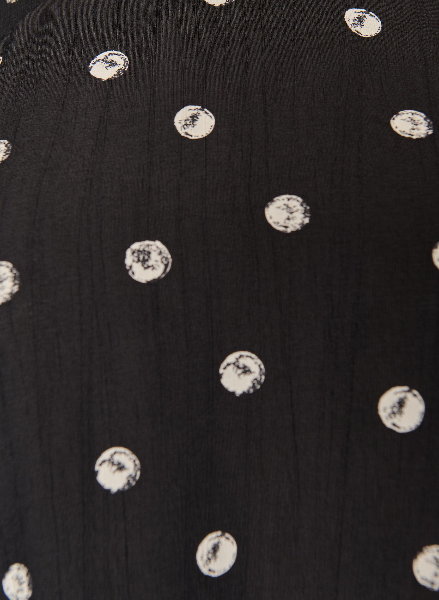 Zizzifashion Short viscose dress with balloon sleeves, Black, Packshot image number 2