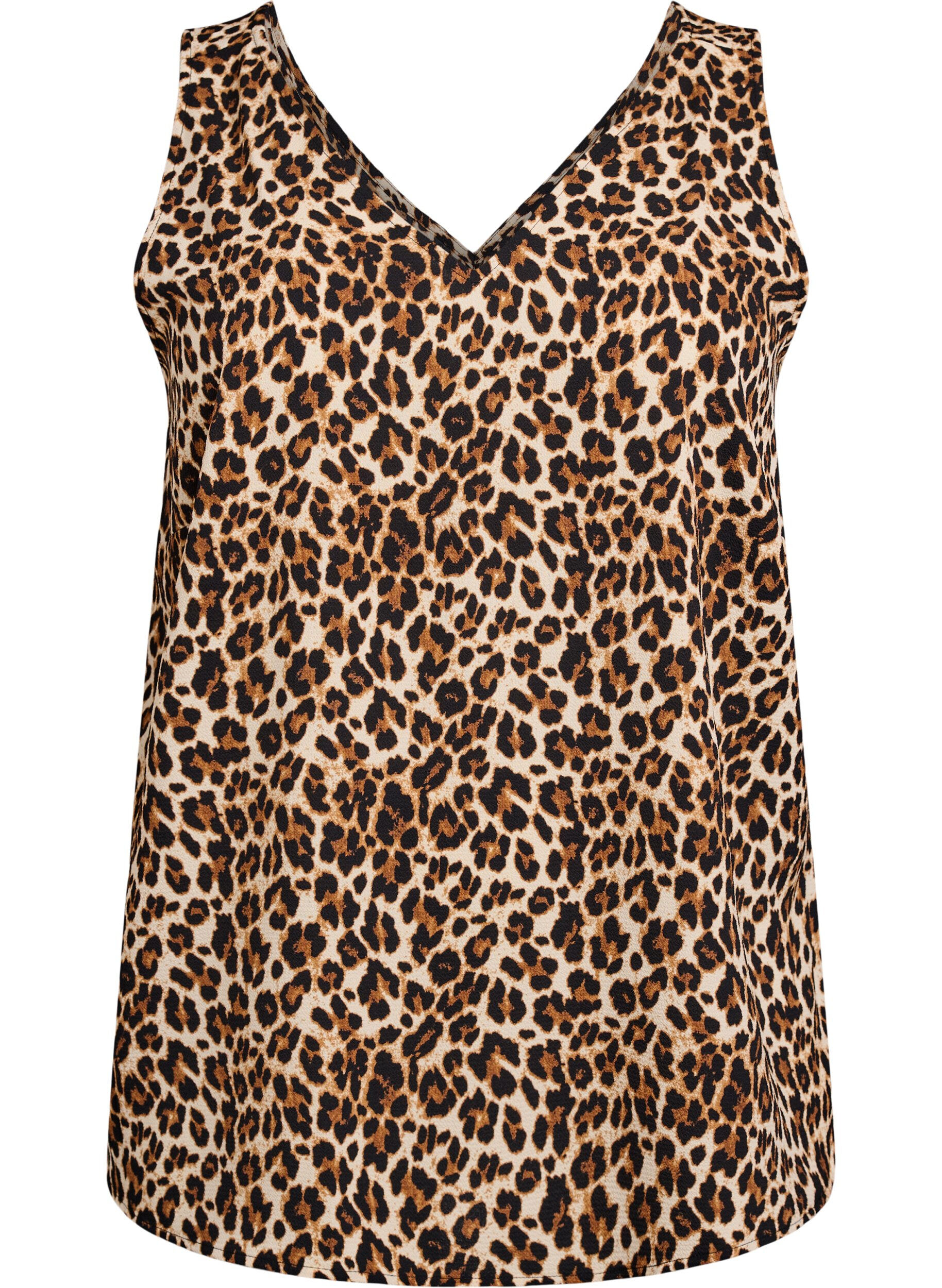 ZizzifashionPrinted top with v-neck, Green, Packshot image number 0
