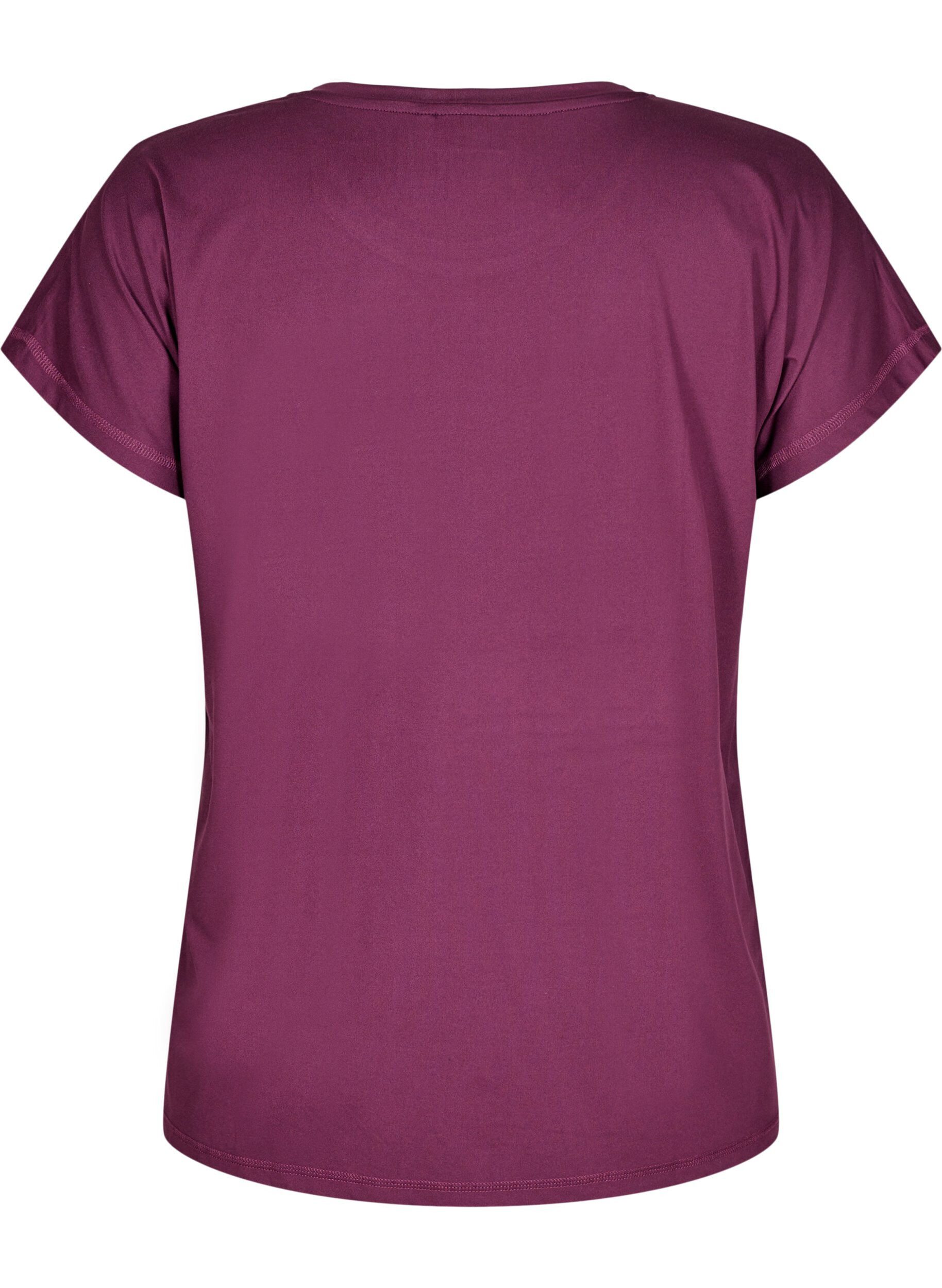 Zizzifashion Solid-coloured workout T-shirt, Purple, Packshot image number 1