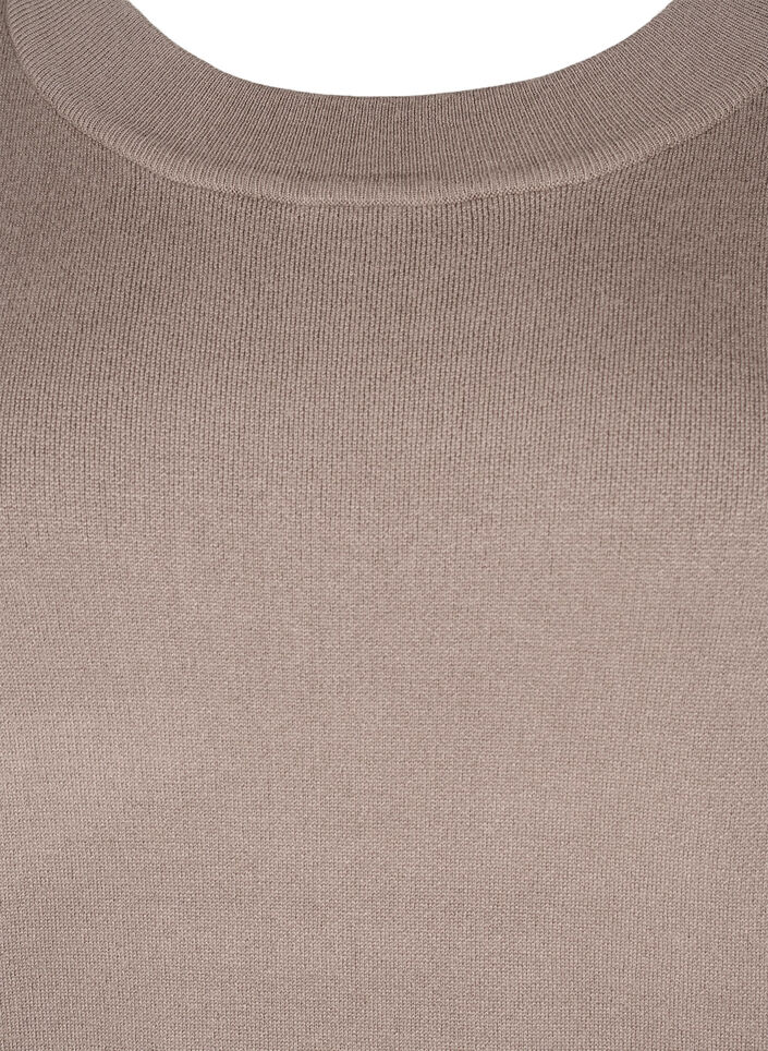 Knitted dress with embroidery details, Desert Taupe Comb, Packshot image number 2