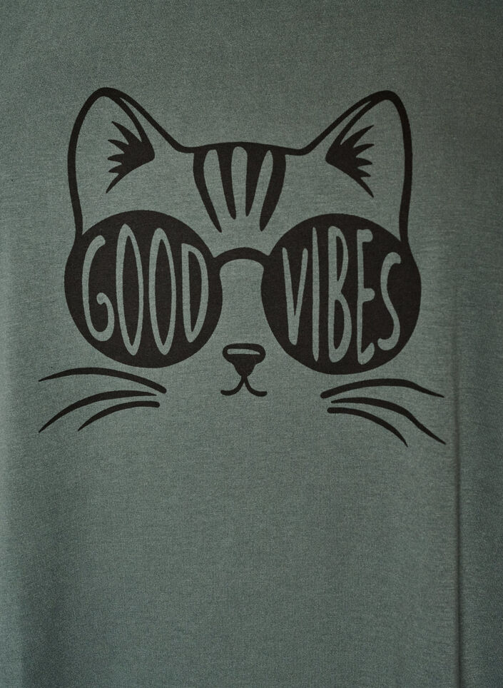 T-shirt with motif, Green, Packshot image number 2
