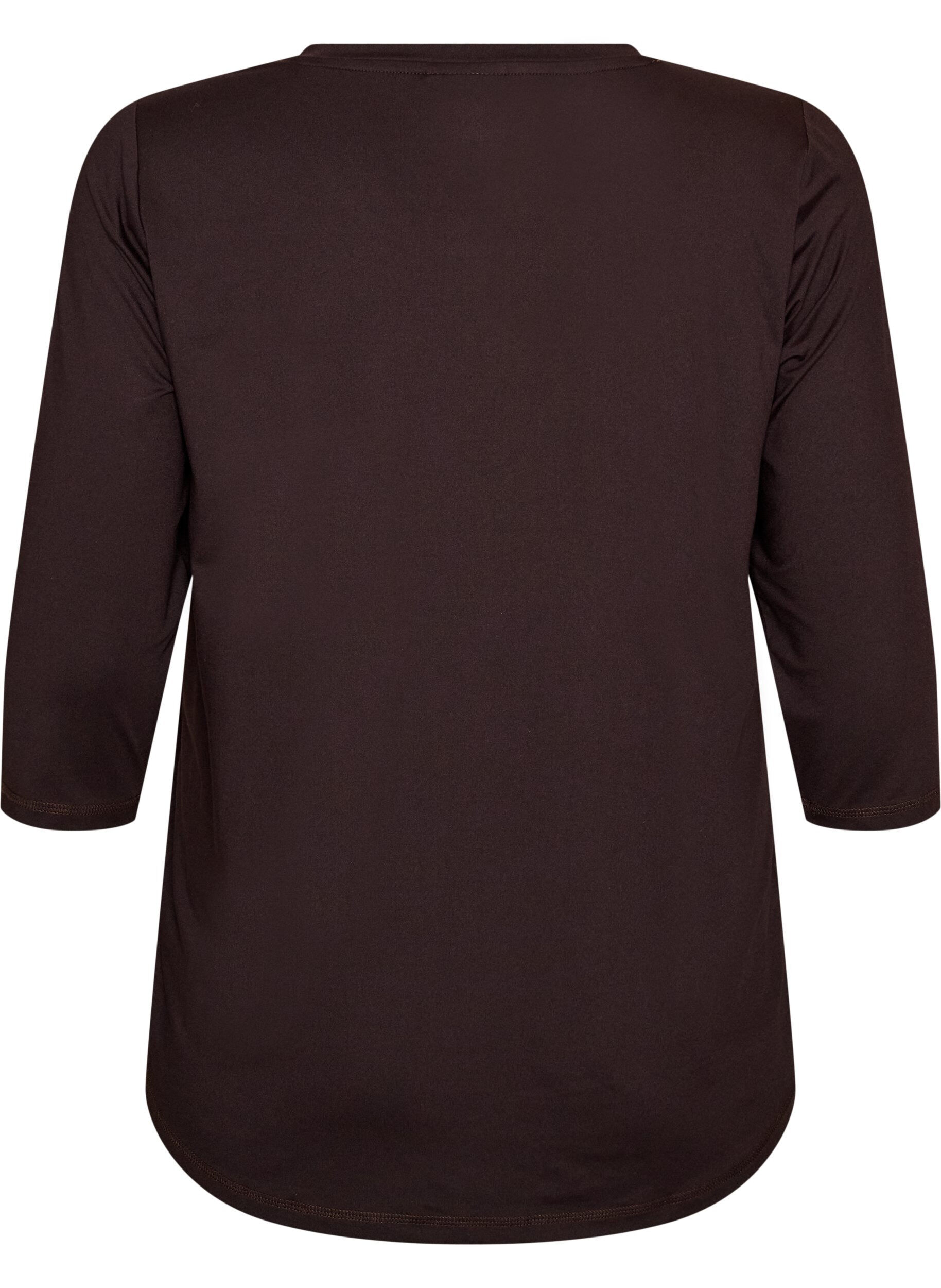 ZizzifashionSports top with 3/4 sleeves, Brown, Packshot image number 1
