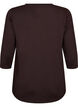 Sports top with 3/4 sleeves, Brown, Packshot image number 1