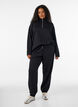 High-waisted sweatpants with drawstring, Black, Model image number 0