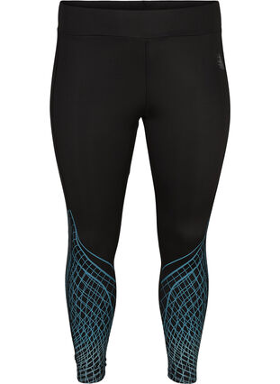 Cropped workout leggings, Black, Packshot image number 0