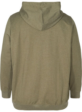 Hooded sweatshirt with print, Army Mel., Packshot image number 1