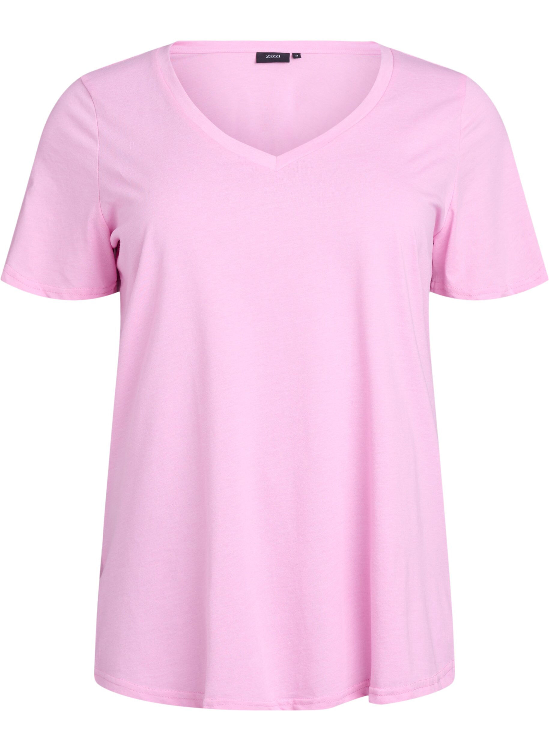 Short sleeve t-shirt with v-neckline