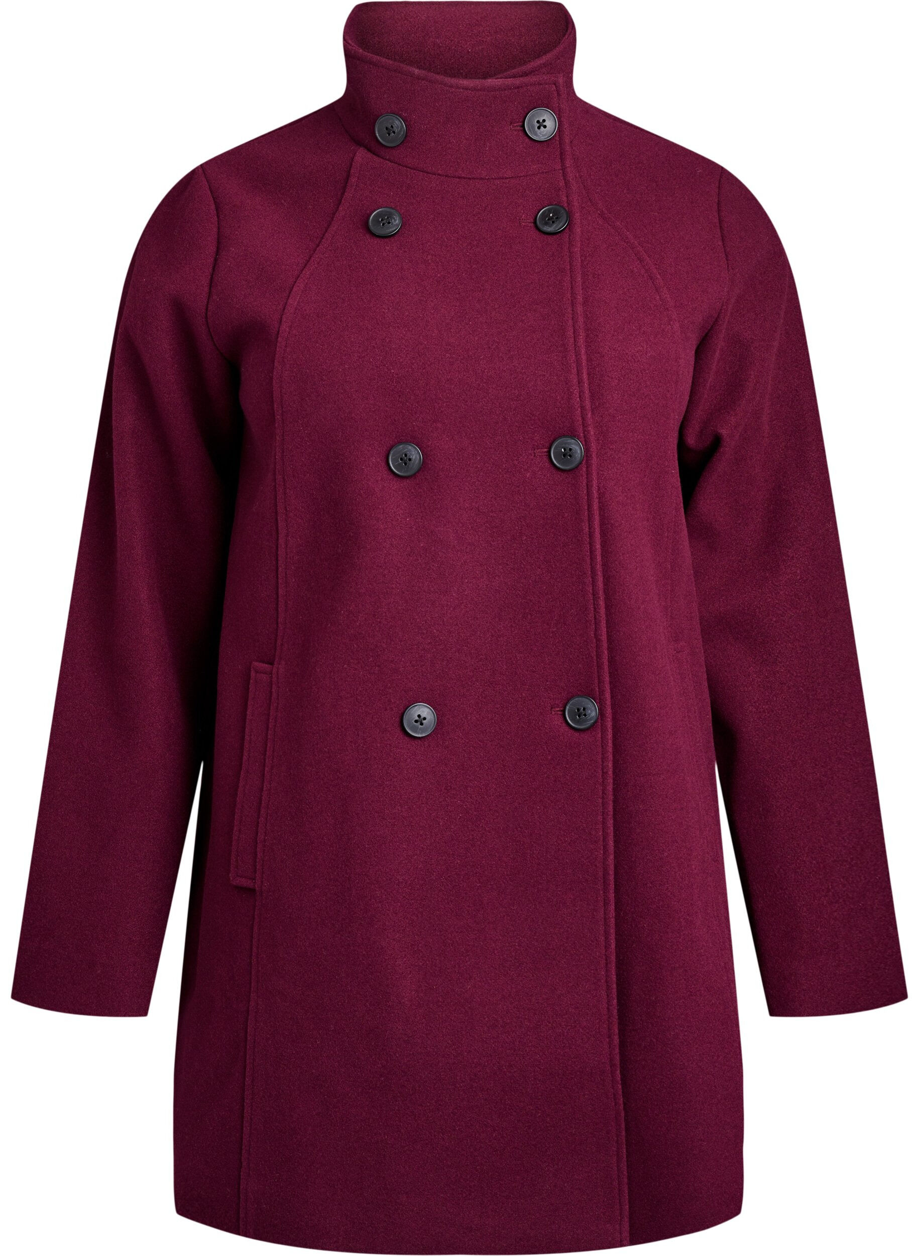 Short coat with A-line shape