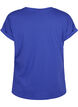 Short-sleeved cotton blend t-shirt, Blue, Packshot image number 1